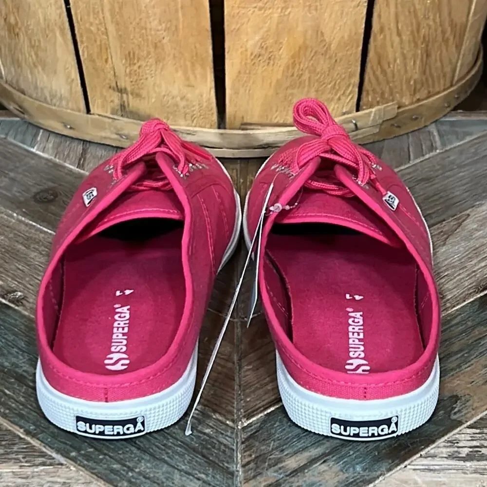 Superga 2288 VCOTW Fantasia Collection Pink Canvas Mule Sneakers Women 9.5